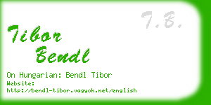 tibor bendl business card